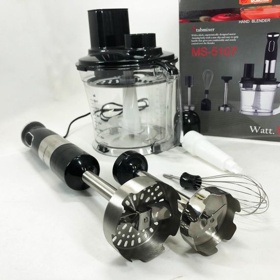 Блендер заглибний багатофункціональний 6 в 1 Domotec MS-5107 800 Вт, Потужний блендер для дому | Зображення 2