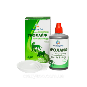 Суспензия для собак и котов Healthy Pet Уролайф для нормализации работы мочевыделительной системы 45 мл 309150