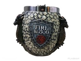 Кружка Чашка Бокал Игра Престолов Fire and Blood Targaryen 3D Дом Таргариен Таргариены