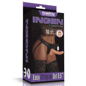 Страпон з вібрацією - Ingen Easy Strap-On Set 8.5" With Vibration Sex Aura