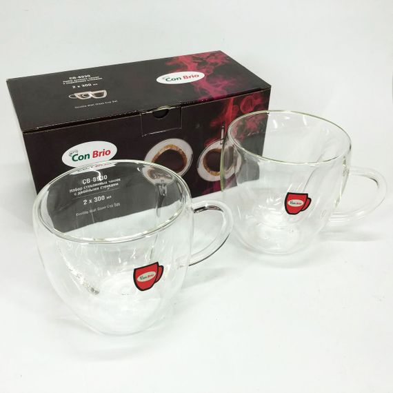 Набор кружок с двойной стенкой, Набор стаканов с двойными стенками Стаканы и чашки двойным дном NO-43 | Зображення 4