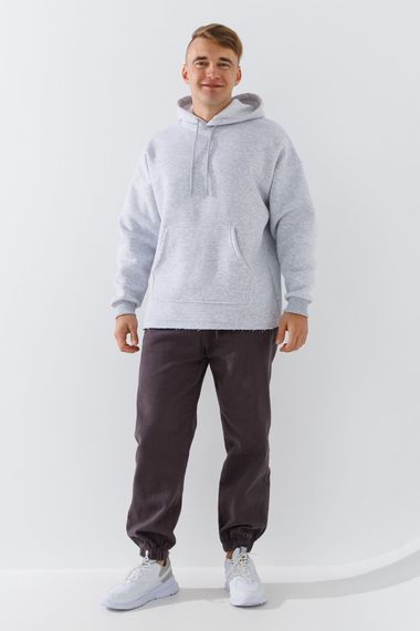 Худі однотонний чоловічий 2009 XL Світло-сірий shop (2000990779410) | Зображення 1