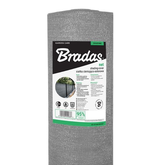 Сітка захисна Bradas 95% затінення 160 г/м² 1.5x25 м (AS-CO16015025GY) | Зображення 1