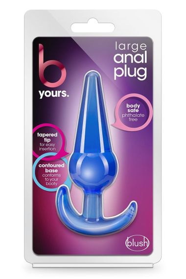 Анальная пробка конической формы со стопером Blush b yours синяя sexstyle | Зображення 8