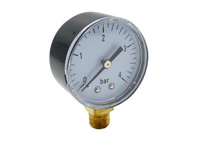 Манометр радіальний 1/4" Ø50 0-4 bar для збірки насосної станцій MR.001