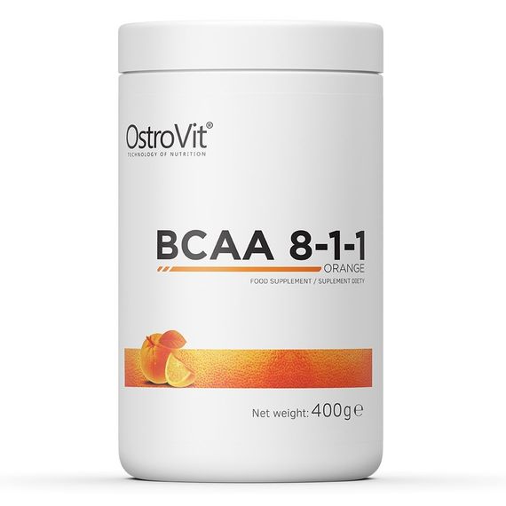 Амінокислота BCAA для спорту OstroVit BCAA 8-1-1 400 g /40 servings/ Orange