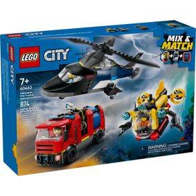 Конструктор LEGO City Ремикс вертолетов, пожарных машин и подводных лодок (60462)