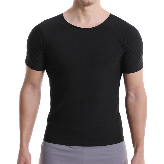 Футболка для схуднення Shapewear тренування компресійна 4-5XL сіра | Зображення 1