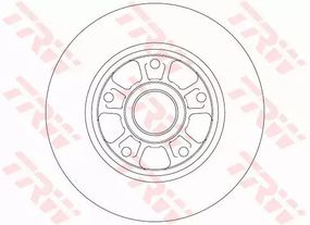 Диск гальмівний (1 шт.) RENAULT Fluence/Megane R D=260mm 08, TRW (DF6182)