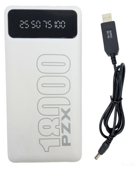 Комплект резервного живлення для роутерів павербанк 18000 mAh + кабель 9 V УПС ДБЖ безперебійник UPS