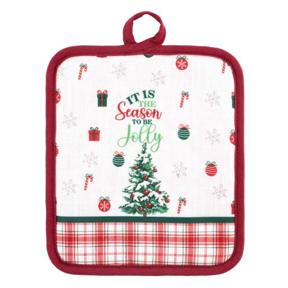 Прихватка Ardesto Christmas Tree 18х20см, 100% поліестер (верх), 100% бавовна (низ), зелений (ART04HT)