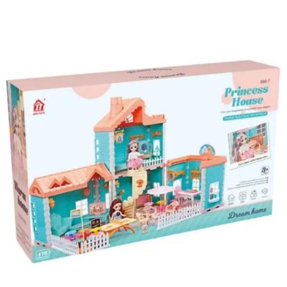 Будиночок ляльковий складаний 668-7 Блакитний