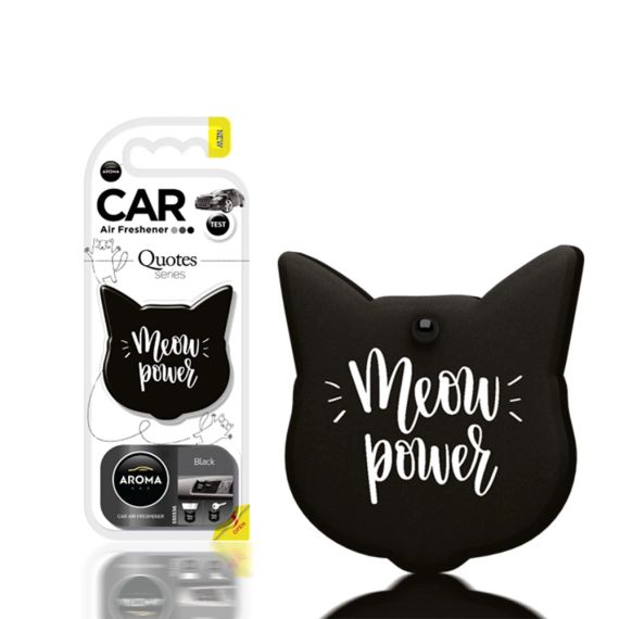 Автомобільний ароматизатор Aroma Car Art Cats Quotes - Black