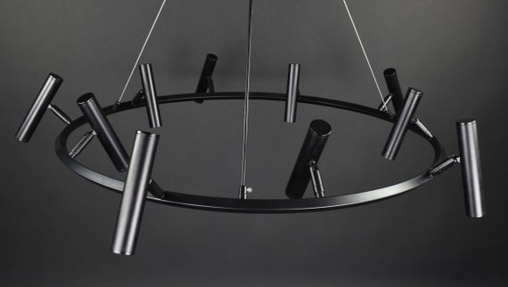 Люстра світлодіодна підвісна LED світильник для квартири на стелю лед 27745 Чорний 40-150х100х100 см. | Зображення 1