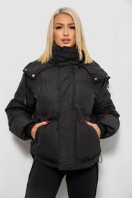Куртка женская зимняя короткая, цвет черный, 244R983