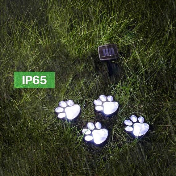 Світяться сліди Paw Prints Lights на сонячній батареї
