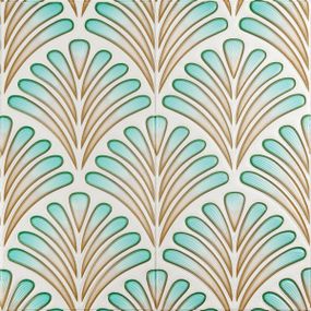 Панель стінова 3D 680х680х4мм Коричнево-зелений візерунок SW-00001988