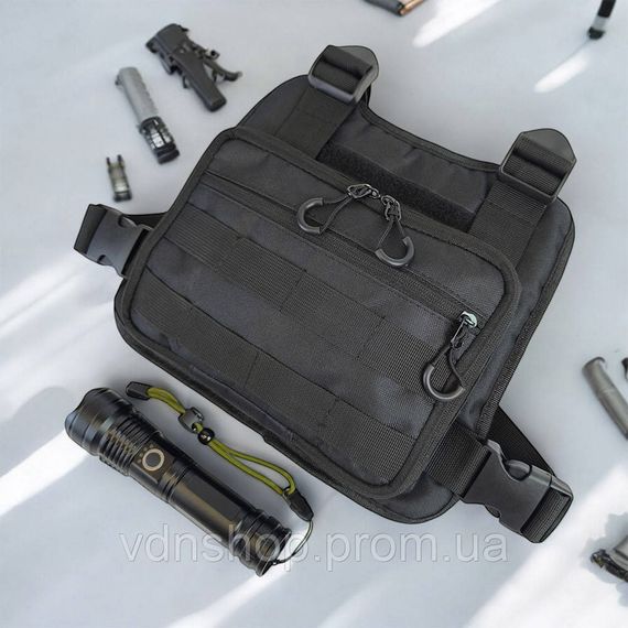 Мужская стеганая сумка через плечо, Сумка маленькая брезентовая нагрудная водонепроницаемая DB-61 | Зображення 5