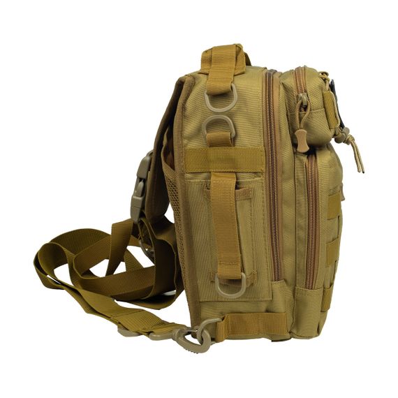Сумка через плече Tribe Sling Pack 6,5 л coyote, тактична сумка Molle трайб військова | Зображення 2
