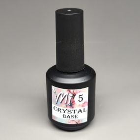 Crystal base Mi #5 (молочно-розовая база с золотыми хлопьями юкки) 15мл (бутылочка с кисточкой)