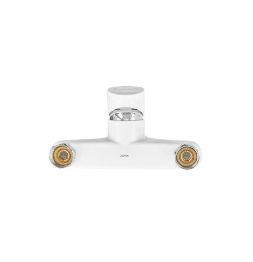 Змішувач для ванни Plamix CEZAR-009 EURO SET White, зі шлангом, лійкою та кронштейном (PM0692) | Зображення 2