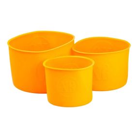 Набір форм для випічки паски силіконові 3 шт 1.7 л, 1 л, 0.6 л форми для паски Помаранчеві HP-35-557O