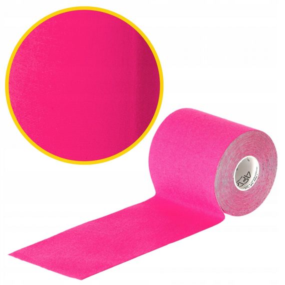 Стрічка кінезіологічна (кінезіо тейп) 4FIZJO 7.5 см x 5 м 4FJ0547 Pink (P-5907739318893) | Зображення 2