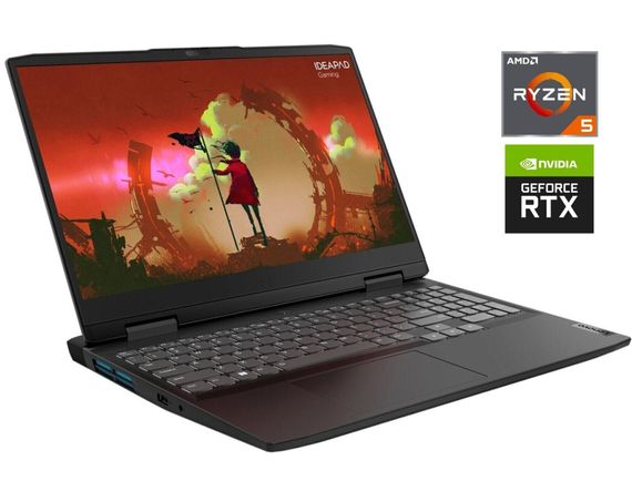 Ігровий ноутбук Б-клас Lenovo IdeaPad Gaming 3 15ARH7 / 15.6" (1920x1080) IPS / AMD Ryzen 5 6600H (6 (12) ядер по 3.3 - 4.5 GHz) / 16 GB DDR5 / 512 GB SSD M.2 / nVidia GeForce RTX 3050, 4 GB GDDR6, 128-bit / WebCam / Win 11 Home б/в