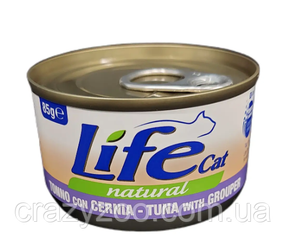 Влажный корм для котов LifeCat Tuna With Grouper с тунцом и окунем 85 г 110139