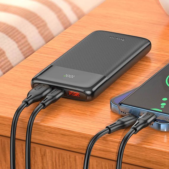 Портативний ЗП Power Bank Hoco J121 Fast 22.5W+PD20W 10000 mAh Black | Зображення 2