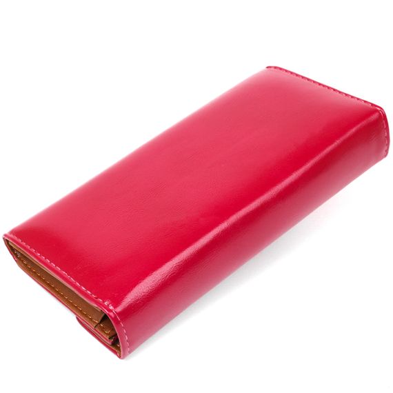 Кошелек женский из гладкой экокожи KIVI 19074 Розовый | Зображення 3