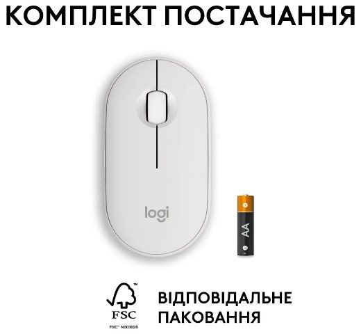 Миша Logitech Pebble Mouse 2 M350s Tonal White (910-007013) | Зображення 8