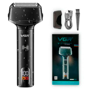 Электробритва VGR V-371 шейвер, тройное лезвие, IPX5, LED дисплей