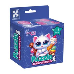 Дитячі пазли з сюрпризом "Біле кошенятко" VT 8030-03, 180 деталей