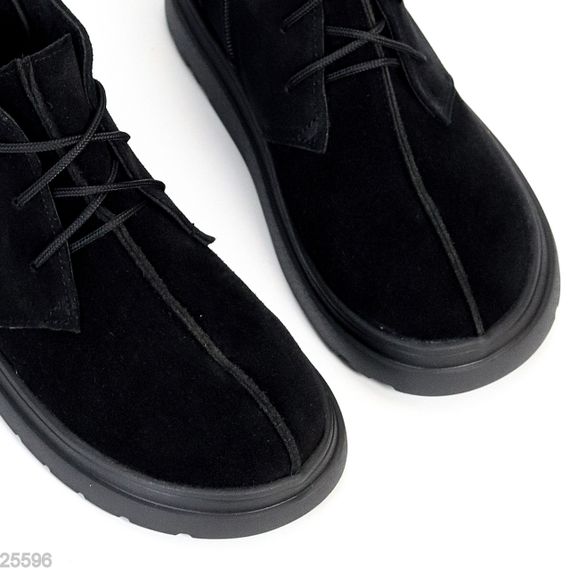 Дизайнерські чорні черевики дезерти натуральна замша в асортименті | Зображення 4