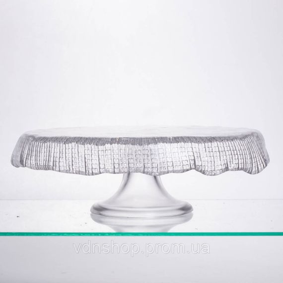 Тортівниця скляна на ніжці прозора Yiwu 64486-54 | Зображення 1