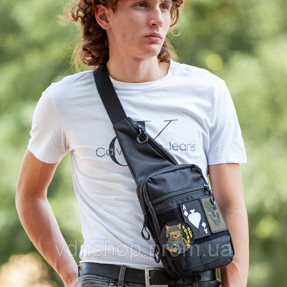 Практичная сумка-мессенджер, Мужская сумка кроссбоди, Сумка через плечо военная маскировка MF-35 | Зображення 5