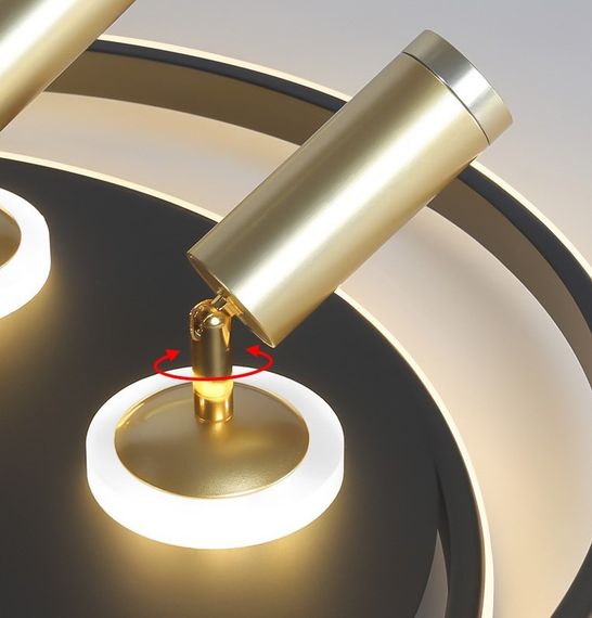 Люстра світлодіодна стельова LED світильник для квартири на стелю лед 26461 Чорний 15х40х60 см. | Зображення 2