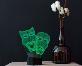 3D светильник ночник с пультом "Маски "   3DTOYSLAMP