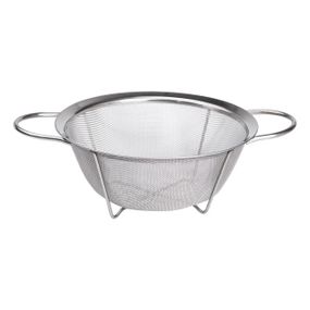Друшляк з двома ручками 25 см дрібнокомірчаста сітка з нержавіючої сталі HP-19-2-25CM