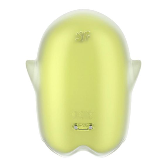 Вакуумний кліторальний стимулятор з вібрацією Satisfyer Glowing Ghost Yellow, світиться в темряві Sex Aura | Зображення 4