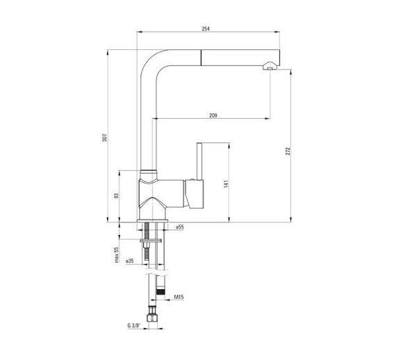Змішувач для кухні Deante ASTER BCA_A73M | Зображення 1