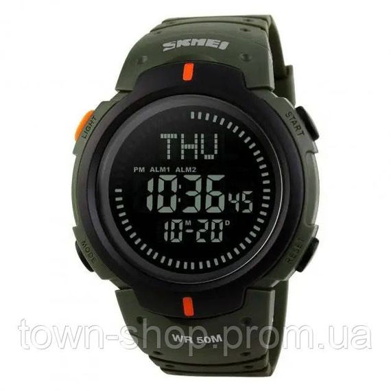 Часы наручные мужские SKMEI 1231AG ARMY GREEN. Цвет: зеленый