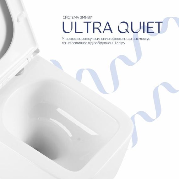 Готовое решение Qtap для ванной комнаты: подвесной унитаз Gemini Ultra Quiet 520×360×350 + комплект инсталляции Nest 4 в 1 | Зображення 4