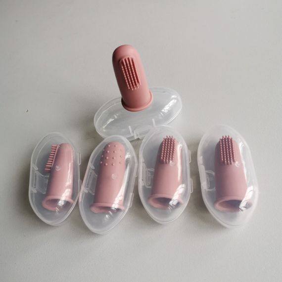 Силіконова зубна щіточка гризунець колір Blush | Зображення 2