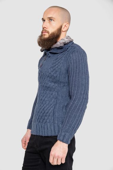 Светр чоловічий, колір джинс, 214R10331 | Зображення 2