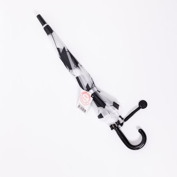 Класична дитяча парасолька-тростина напівавтомат з поліестеру 8 спиць діаметр 82 см Чорна HP-23-9B | Зображення 2