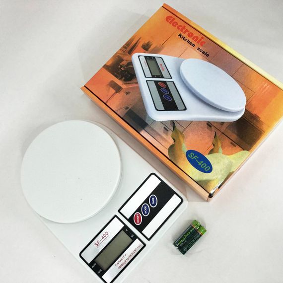 Весы кухонные электронные Domotec SF-400 с LCD дисплеем Белые до 10 кг | Зображення 8