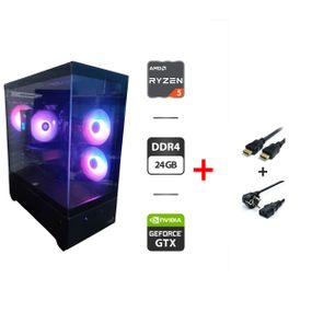Ігровий ПК AeroCool P500D Digi Tower / AMD Ryzen 5 3600 (6 (12) ядер по 3.6 - 4.2 GHz) / 24 GB DDR4 / 250 GB SSD M.2 + 512 GB SSD / nVidia GeForce GTX 1660 Super, 6 GB GDDR6, 192-bit / 500W б/в + Подарунок Кабель HDMI + Живлення