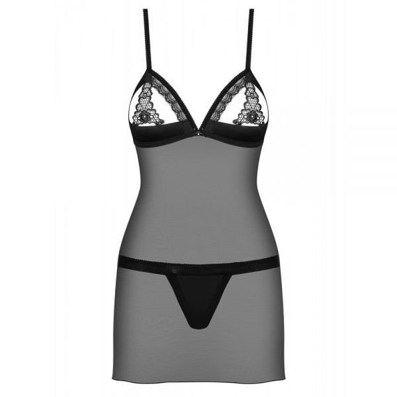 Сорочка Obsessive 865-CHE-1 chemise , Черный, L/XL | Зображення 2